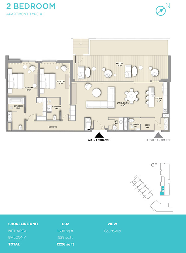 Floor Plan - Meraas Bulgari Resort & Residences Jumeirah bay Dubai